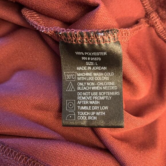 Bollé Mens Performance 1/4 Zip Long Sleeve Pullover Reddish Orange - Size Large - Picture 5 of 5